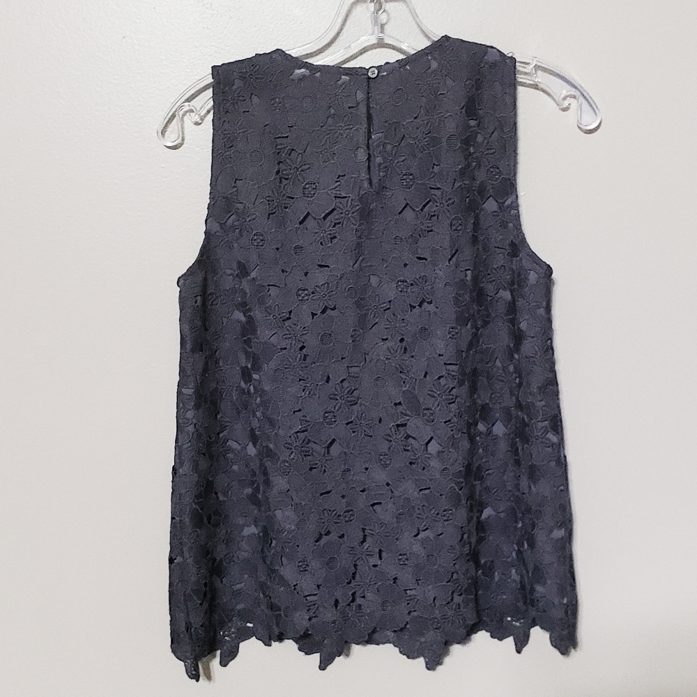 Loft floral embroidered sleeveless shell top - Picture 2 of 6